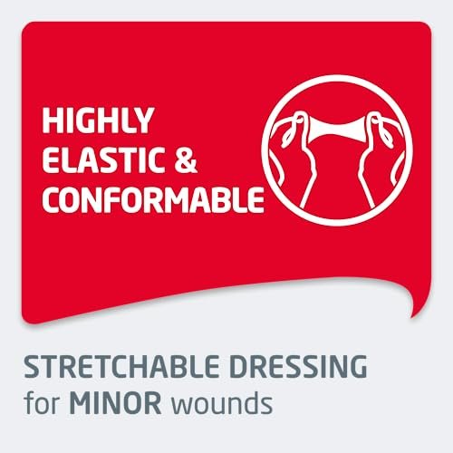 Leukoplast Elastic Wundpflaster – Dehnbare, hautfreundliche Pflaster für Finger, Ellenbogen, Knie und Handgelenke – Oval Spot, 3,2 cm, Box mit 100 Stück