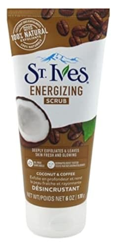 St. Ives Kokosnuss & Kaffee Energizing Scrub 6 Unzen – Natürliches Peeling für strahlende Haut