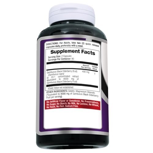FITO MEDIC'S Lab Holunderbeeren Kapseln, Sambucus Nigra, 180 Kapseln