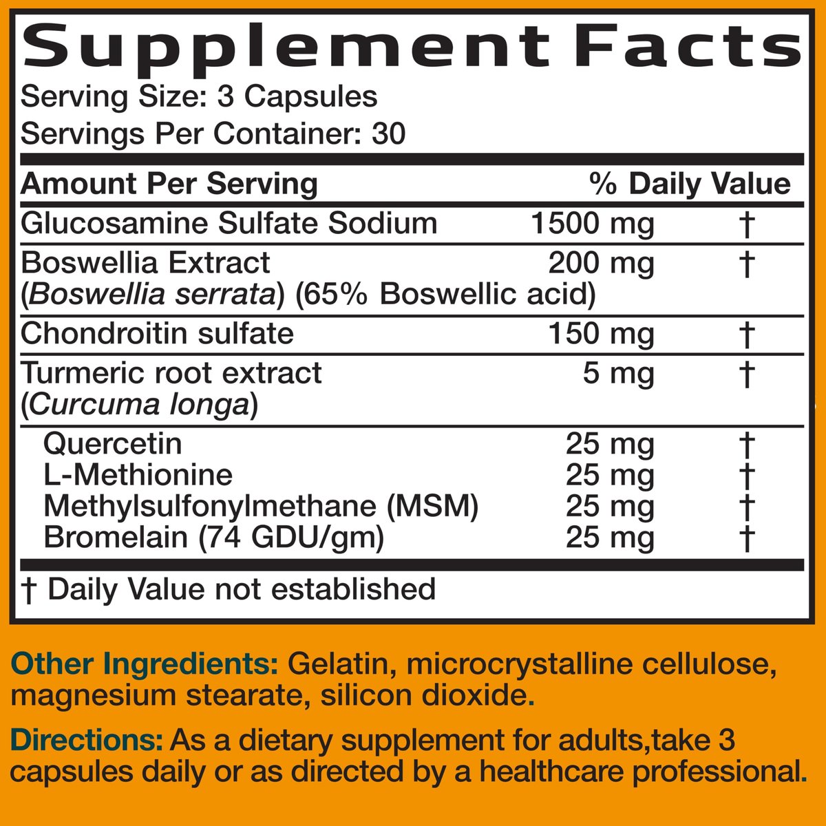 Bronson Glucosamin Chondroitin Curcumin & MSM – Fortschrittliche Gelenk- und Knorpelformel, Unterstützt gesunde Gelenke, Beweglichkeit & Knorpel – Non-GMO, 90 Kapseln