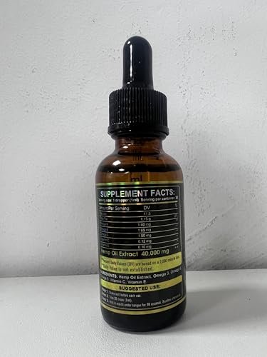 (2er-Pack) Hochwirksames Hanföl - Höchste Stärke, Unterstützung des Immunsystems, Fokus & Ruhe, Entspannung, Stimmung, reiner Extrakt, Bio, vegan, nicht-GVO