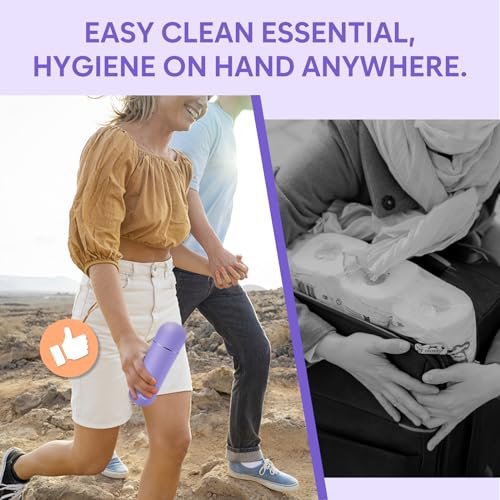 Easy@Home Tragbare Peri-Flasche für die Zeit nach der Geburt und Dammpflege: Handliches Bidet für persönliche Hygiene und Reisen | 380 ml auslaufsicher und praktisch | BPA-frei | EPB-01 Lila