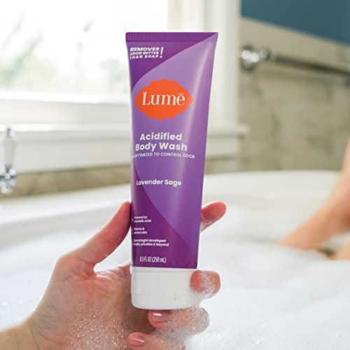 Lume Acidified Body Wash – 24-Stunden-Geruchskontrolle – Entfernt Gerüche besser als Seife – Feuchtigkeitsspendende Formel – Ohne SLS oder Parabene – Von Gynäkologen entwickelt – 8,5 Unzen (Lavendel Salbei)