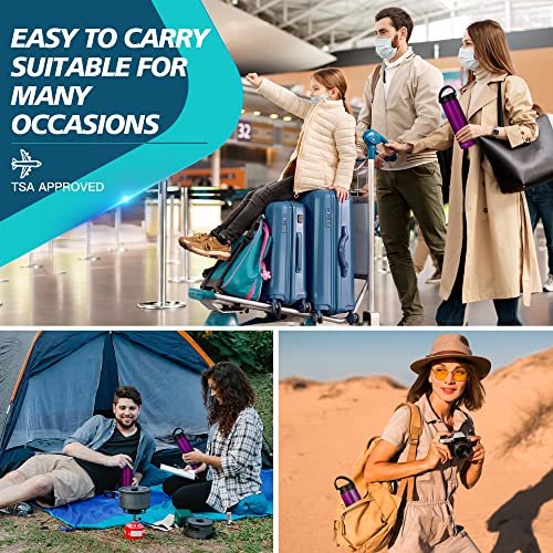 Medineed Insulin Kühltasche für Reisen TSA-geprüft, tragbare Medikamentenkühlbox mit Kühlakkus, Diabetes-Reiseorganizer für 1-4 Pens und Zubehör (Lila)