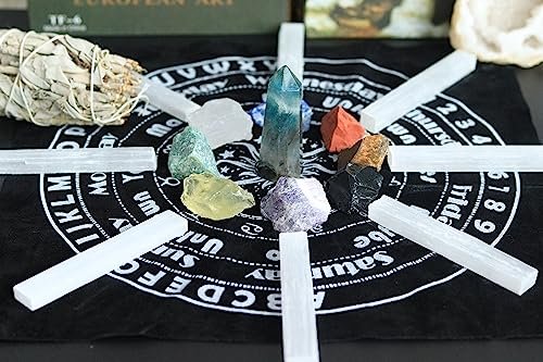 XIANNVXI 4 Zoll Selenit Kristall Sticks 6 Stück - Heilsteine für Reiki, Energiearbeit, Schutz und Reinigung - Zubehör für Altar und Hexerei