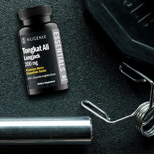 Nugenix Essentials Tongkat Ali für Männer – Unterstützung für die Männergesundheit, Longjack Eurycoma Longifolia Extrakt, 30 Kapseln