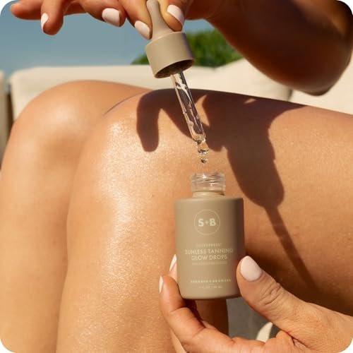 SUGARED + BRONZED Sunless Tanning Glow Drops – Selbstbräuner-Serum für Gesicht und Körper, individuell dosierbar, natürlicher Glow, vegan, 30 ml