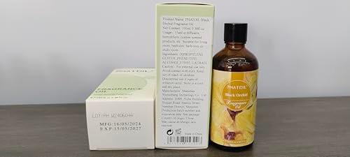 PHATOIL Schwarze Orchidee Duftöl 100ml – Ätherisches Öl für Aromatherapie, Diffuser, DIY Kerzen- und Seifenherstellung