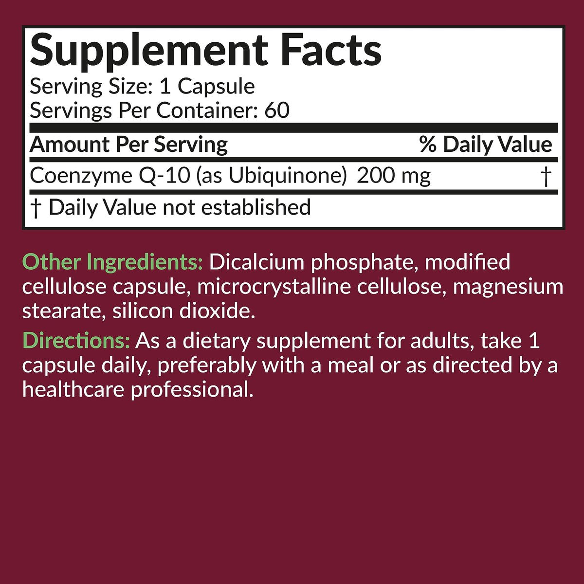 Futurebiotics CoQ10 200 mg – Energie für die Zellen, 60 vegane Kapseln
