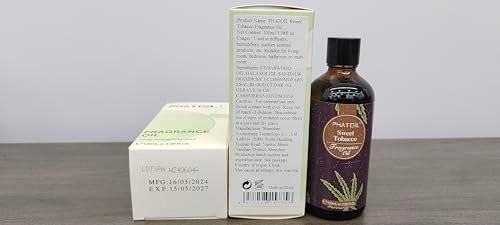 PHATOIL süßes Tabak Duftöl 100ml – Aromatherapie Öl für Diffuser, Kerzen- und Seifenherstellung