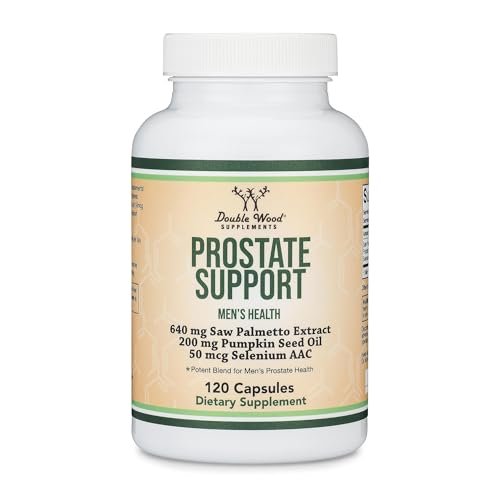 Prostata Unterstützung für Männergesundheit (120 Kapseln) – Eine Portion pro Tag für 30 Tage – Unterstützt Prostatafunktion und Blasenkontrolle (Sägepalme, Kürbiskernöl, Selen) von Double Wood - görsel 8