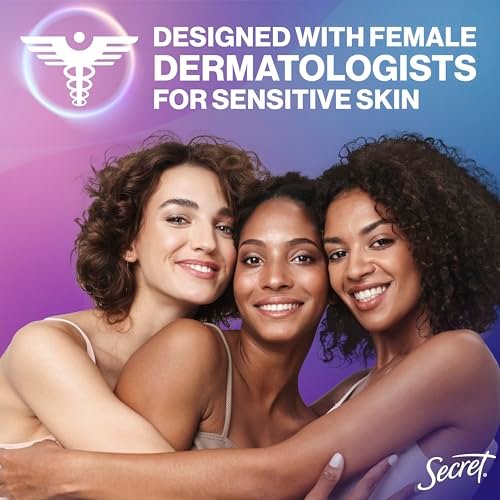 Secret Deodorant Stick für Frauen – Ganzkörper-Deodorant mit Pfirsich & Vanille, natürlich gewonnene Inhaltsstoffe, aluminiumfrei, 72h Schutz, 2,4 oz
