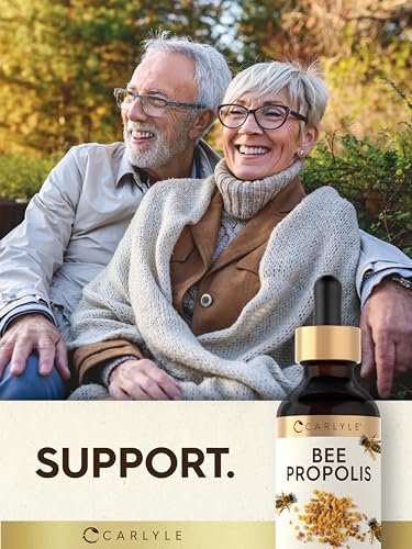 Carlyle Bienenpropolis Tinktur Tropfen | 60 ml | Flüssiger Extrakt | Non-GMO, Glutenfrei Nahrungsergänzungsmittel