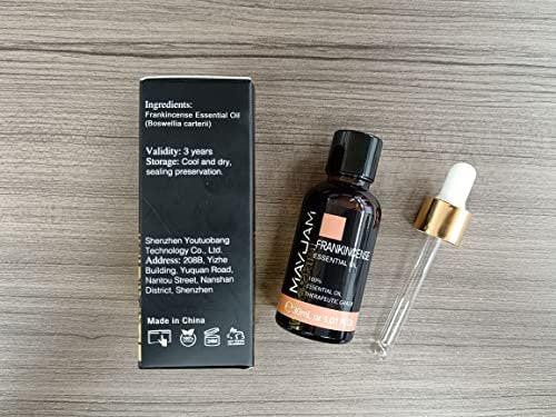 Weihrauch Ätherisches Öl 30 ml / 1,01 fl.oz – MAYJAM Reines Aromatherapieöl für Massage, Diffuser, Seifenherstellung, langanhaltender Duft
