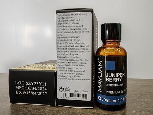 MAYJAM Wacholderbeeren Ätherisches Öl 30 ml – 100% reines Wacholderöl für Aromatherapie, Massage, Diffuser und Seifenherstellung