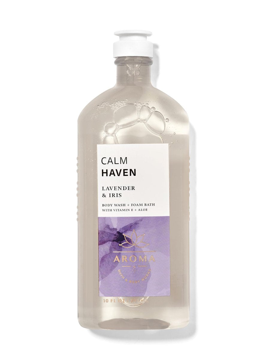 Bath & Body Works Calm Haven Lavender Iris Duschgel & Schaumbad, 295 ml
