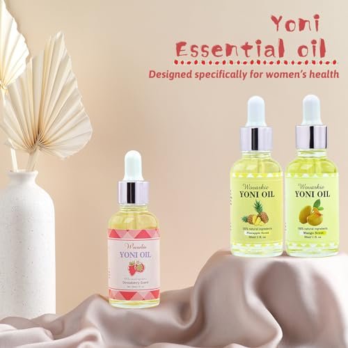 Wovarkie 3er-Pack Yoni-Öl für Frauen – 100% natürliches Intimöl, pH-ausgleichend, Deodorant für den Intimbereich, reine ätherische Öle (3 x 30 ml)