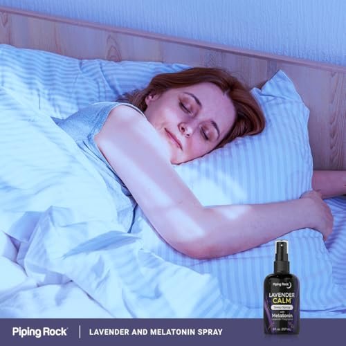 Piping Rock Melatonin Schlafspray für Erwachsene | 240 ml | mit Melatonin & Lavendel für Kissen, Raum & Körper | Nachtruhe-Mist