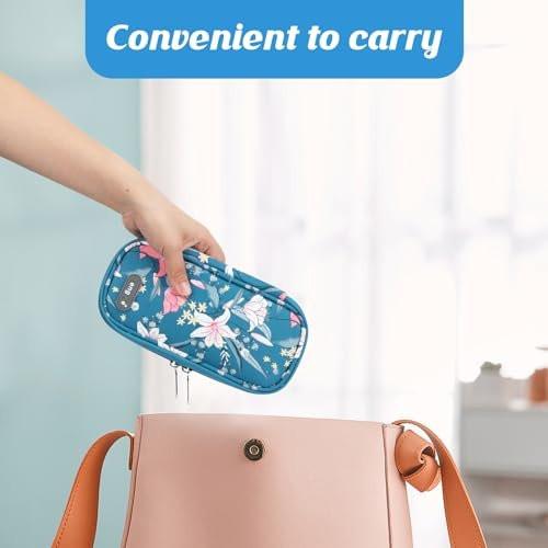 YOUSHARES Insulin Kühltasche Reise Tasche TSA genehmigt Medikamenten Organizer für Diabetiker mit 2 Kühlakkus – Lily
