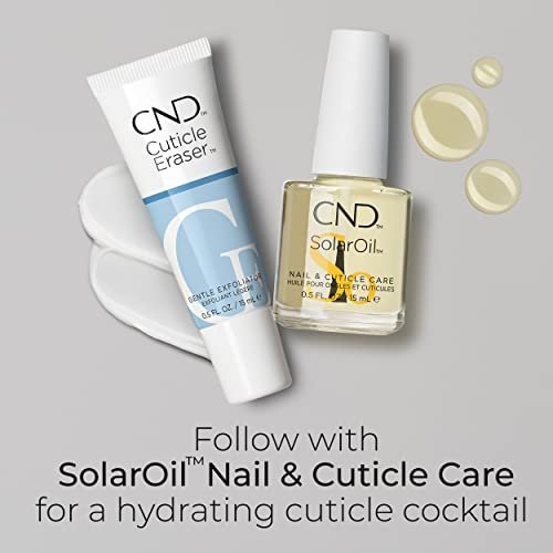 CND Nagelhautpflege Set: SolarOil + Cuticle Eraser – Feuchtigkeitsspendendes Nagelöl & sanfter Nagelhautentferner, 0,5 Fl Oz