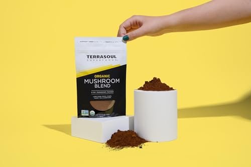 Terrasoul Superfoods Bio-Pilz-Mischung mit 5 Pilzen | Adaptogen | Bio, Vegan, Ohne Gentechnik, Glutenfrei | Reishi, Chaga, Löwenmähne, Cordyceps, Truthahnschwanz
