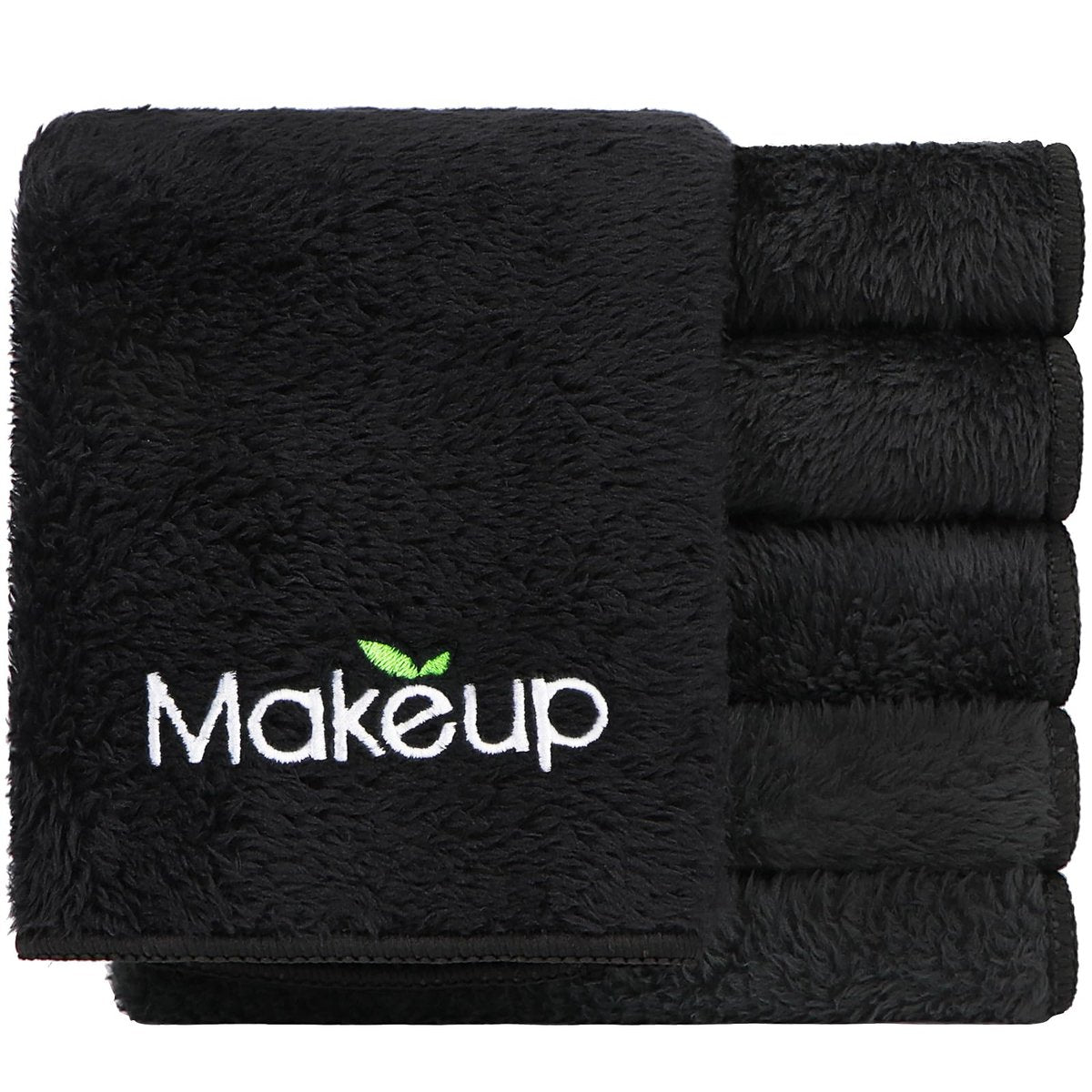 Orighty 6er-Pack Premium Makeup Remover Waschlappen – Superweiche, schnell trocknende Mikrofaser-Gesichtstücher für die Reinigung, 33 x 33 cm, Schwarz