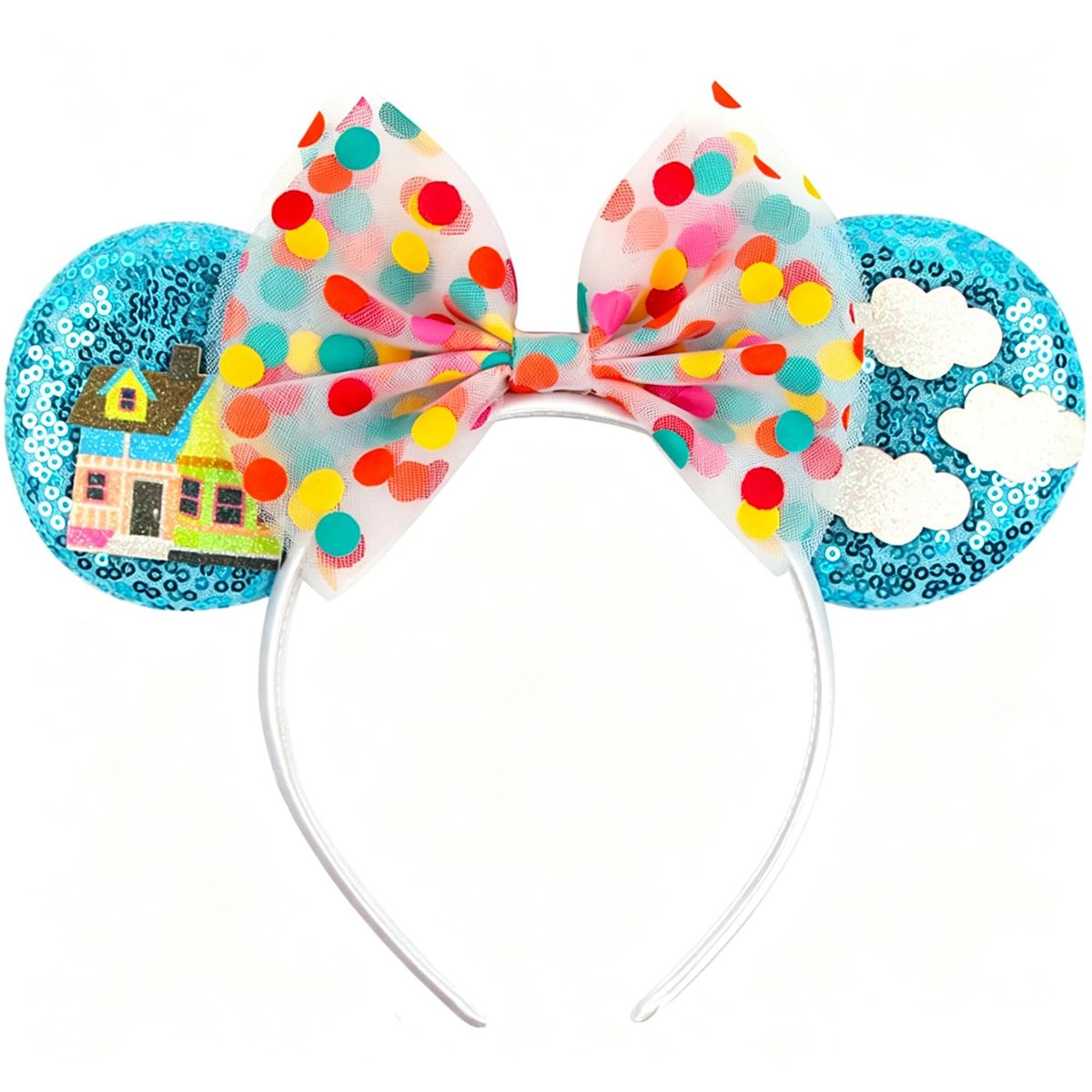 MADO Blaues Micky-Maus-Ohr-Stirnband für Frauen, Erwachsene, Kinder, Mädchen, Jungen – Prinzessin-Mausohren