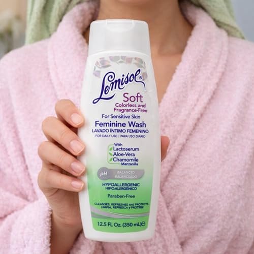 Lemisol Soft Intimwaschlotion – Duftfrei für empfindliche Haut, pH-hautneutral, Geruchskontrolle, 12,5 Fl Oz Flasche (1er-Pack)