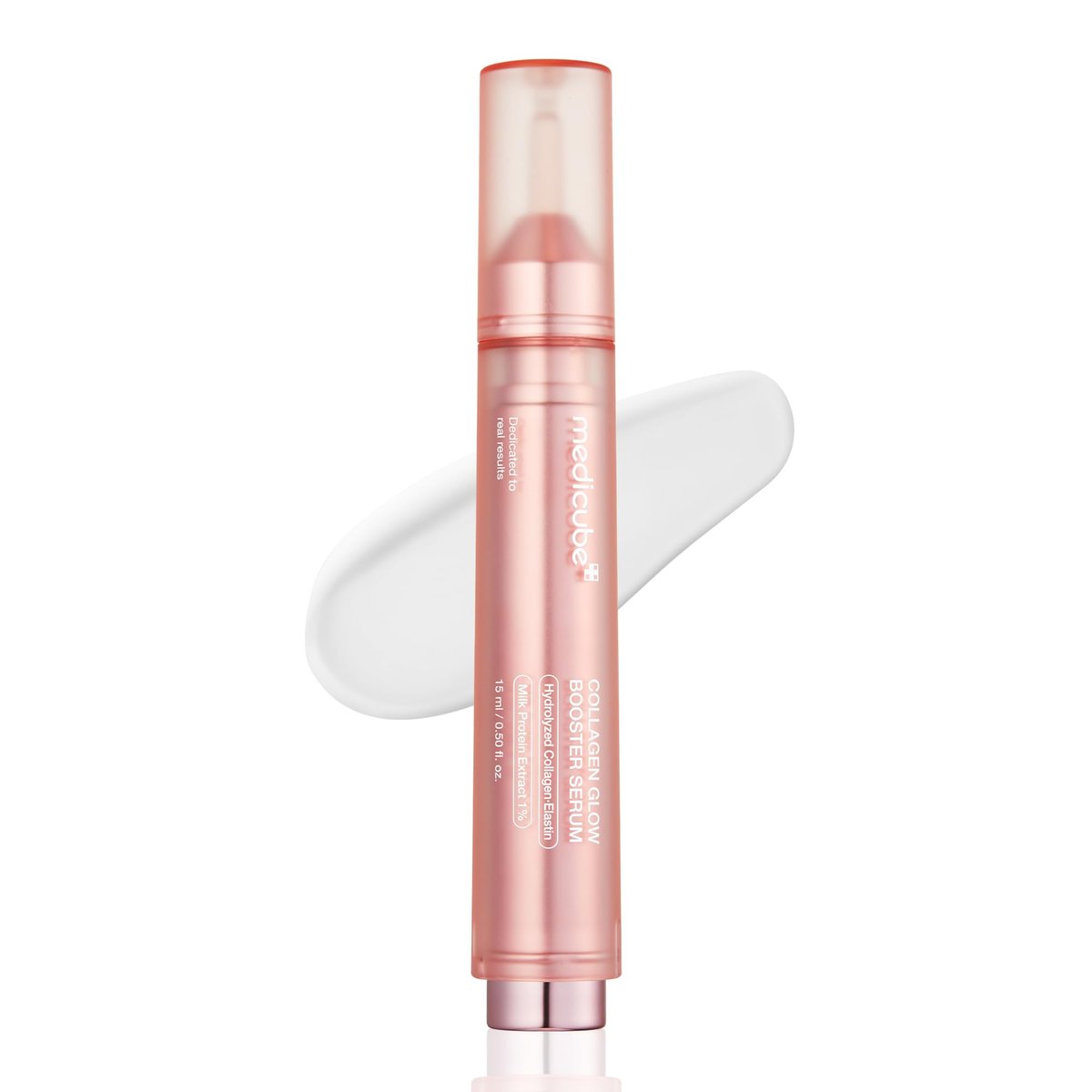 Medicube Collagen Glow Booster Milch Serum – Twist & Click – Strahlkraft & Feuchtigkeit mit Niacinamid, Milchproteinextrakt, hydrolysiertem Kollagen – für strahlende & gestraffte Haut – Koreanische Hautpflege, 15 ml