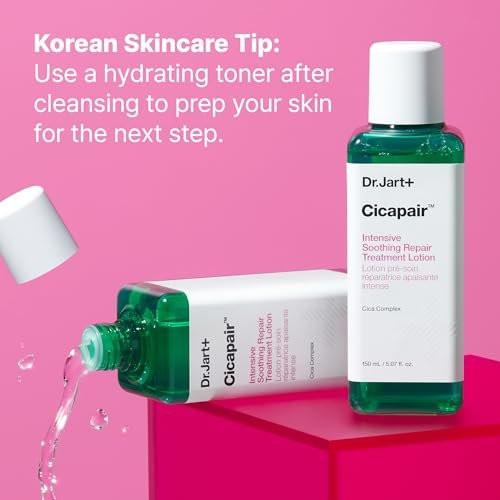 Dr.Jart+ Cicapair Intensive Soothing Repair Treatment Liquid – Beruhigendes Gesichtswasser mit Centella Asiatica gegen Rötungen, 150 ml