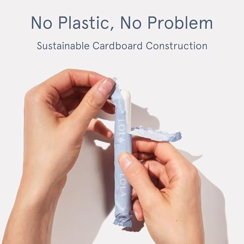 LOLA 100% Bio-Baumwoll-Tampons mit Karton-Applikator, 36 Stück (2 x 18) – Tampons Super, Damenhygiene, HSA/FSA-zugelassen