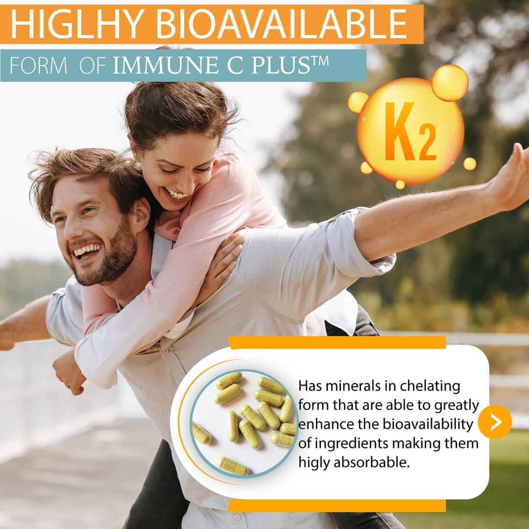 KAPPA NUTRITION Immun C Plus – 14-in-1 Komplex mit Quercetin 1000mg, Vitamin C 1000mg, Zink 50mg, Vitamin D3 5000IE, Selen, Kupfer, Acerola, Ingwer, Rutin, Bitterorange, Hagebutte, Echinacea (60 Kapseln)