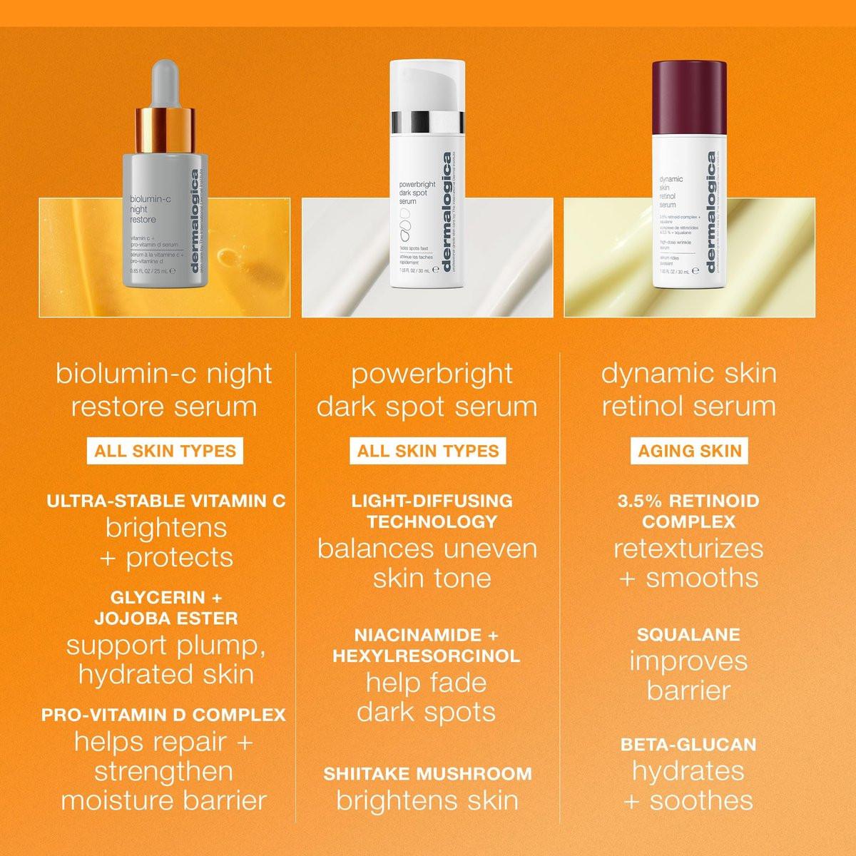Dermalogica BioLumin-C Night Restore Vitamin C Serum – Nachtpflege mit Vitamin C für Feuchtigkeit und Barriereschutz, 25 ml