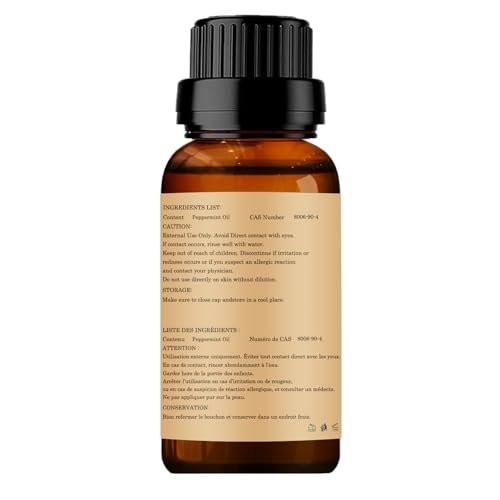 Wuvezrub Pfefferminz Ätherisches Öl 10 ml – 100 % reines und natürliches Öl für Aromatherapie-Diffuser