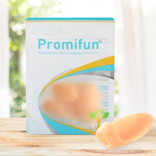Promifun Gel Bunion Protector Shield – 10er-Pack Bunion Pads & Polster, Ballenzehschutz gegen Reibung und Druck, Beige