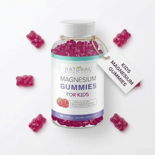 Zuckerfreie Magnesium Gummis für Kinder – Beruhigung & Schlafunterstützung, kaubares Magnesium, Anti-Stress, Knochengesundheit, Muskelentspannung, 30 vegane, nicht-GVO, glutenfreie Gummis