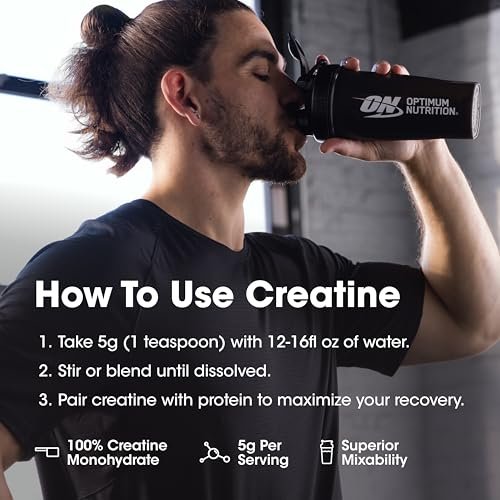 Optimum Nutrition Micronisiertes Kreatin-Monohydrat-Pulver, Blaubeer-Zitronen-Geschmack, 60 Portionen, 360 Gramm