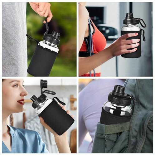 BNCWCQZ Glas-Shakerflasche 22oz – BPA-freie, geruchslose Shakerflasche mit 304 Edelstahlkugel und abnehmbarer Reinigungsbürste für Fitness-Proteinshakes (1er-Pack)