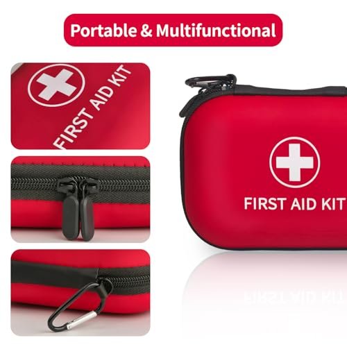 Prelady 138-teiliges Mini-Erste-Hilfe-Set in Reisegröße – TSA-zugelassenes kleines Erste-Hilfe-Set für Auto, Wandern und Zuhause, kompaktes Reise-Medizinset