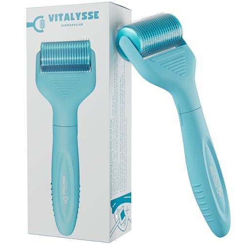 Vitalysse Scalp Derma Roller – 0,25 mm Microneedling-Tool für Haar & Kopfhaut – 1200 Titan-Nadeln, austauschbarer Kopf, CE-zertifiziert – Haarpflege für Männer & Frauen – Stolz kanadisch