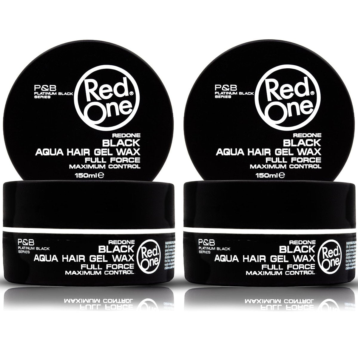 Redone Haarwachs Schwarz 150ml (2er-Pack) | Starker Halt & Hoher Glanz für Männer & Frauen | Gel-Wachs Hybrid für Slick Styles & Edge Control | Lang anhaltend, nicht klebrig, professionelles Finish