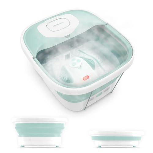 HoMedics Smart Space Elite Fußbad mit Wärmeboost, zusammenklappbar, belebende Blasenmassage, 3 Pediküre-Aufsätze, sicher für Badesalze, patentiertes Sicherheits-Schloss-System, ergonomisch - görsel 14