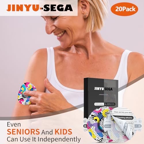 Sensor Covers für Libre 3 wasserdicht – 20 Stück Klebepflaster mit Easy-Peel-Tab, CGM Sensor Aufkleber für 10-14 Tage, Graffiti Design