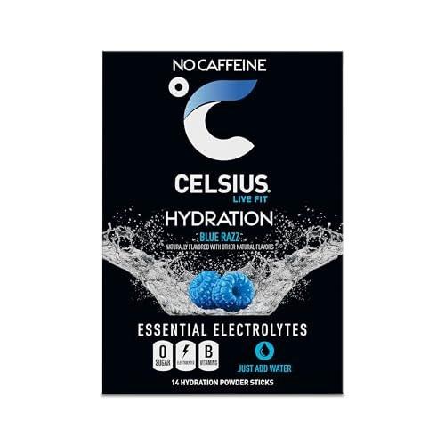 CELSIUS Hydration™ Blue Razz, Zuckerfreies Elektrolyt-Getränkepulver (14er-Pack)