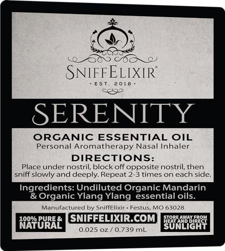 Serenity Stress Relief Aromatherapie Nasal Stick Vapor Inhaler für Ruhe & Selbstfürsorge – Hergestellt in den USA mit Bio-Zitrus-Ölen – Stressabbau-Geschenk