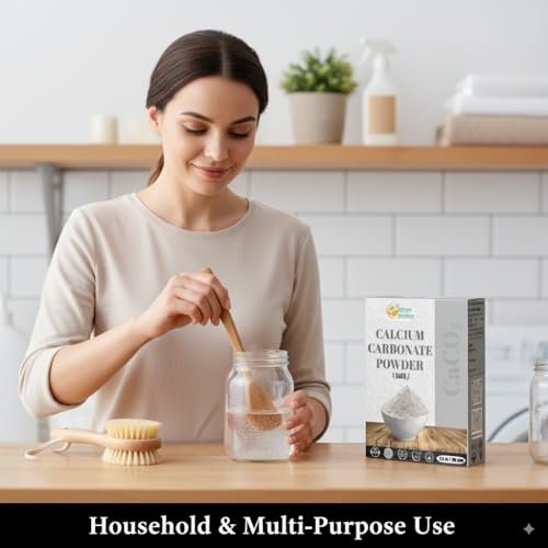 Herbs Botanica Calciumcarbonat-Pulver in Lebensmittelqualität – Kalziumergänzung für Kochen, Backen, Antazidum und DIY-Zahnpasta (100 g)