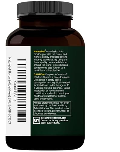 Boron 10mg, 300 Softgels mit MCT-Öl | Hohe Absorption | Dreifachwirkendes Borpräparat für Männer & Frauen | Glycinat, Citrat & Aspartat-Komplex | Spurenelemente für Hormon-, Knochen- & Gelenkunterstützung