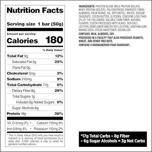 Quest Nutrition Dipped Cookies & Cream Protein Riegel – Hoher Proteingehalt, Low Carb, Glutenfrei, Keto-freundlich, 4er-Pack