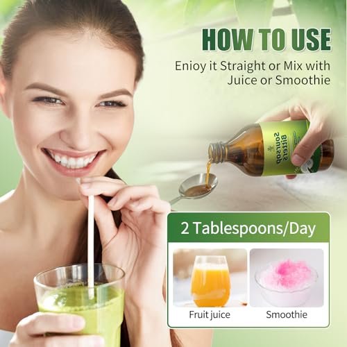 Soursop Bitters Flüssigkeit mit Schwarzkümmel, Kurkuma & Moringa – 15-in-1 Kräutermischung für Immunsystem, Verdauung, Antioxidantien & Hautgesundheit (240 ml) - görsel 18
