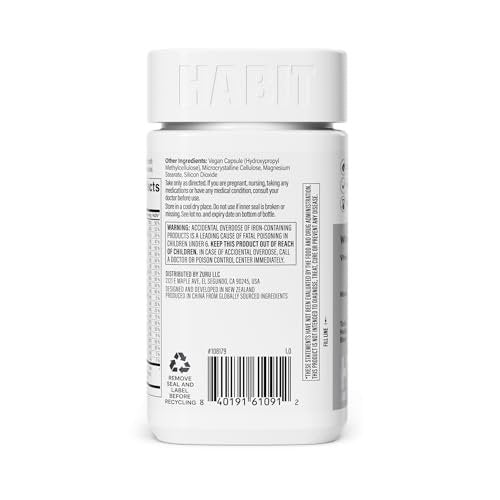Habit Männermultivitamin – Unterstützt Gesundheit & Wohlbefinden mit Vitaminen A-E, Magnesium, Zink, L-Arginin, 60 Kapseln